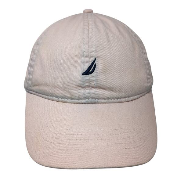 Nautica Slideback Baseball Cap Pink One Size Adjustable Embroidered 6 Panel - Picture 1 of 9